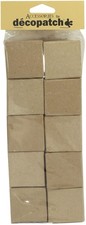Decopatch Paper Mache Boxes 10/Pkg-Square 2" - EV110