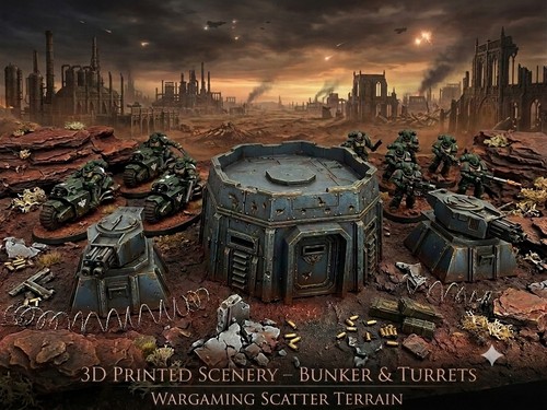 Bunker turret set 28mm - &,