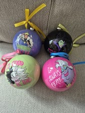 Disney Villains Christmas baubles Decorations Ursula maleficent cruella Xmas  