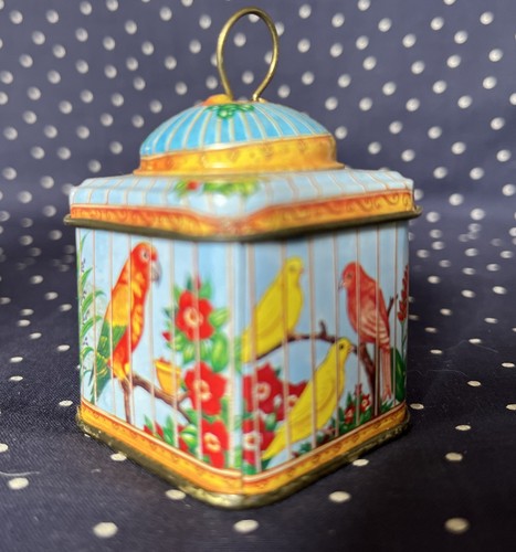 Vintage mini bird cage storage - cage,