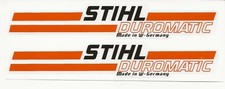 STIHL DUROMATIC Decal for Chain Saw Guide Bar, Black, Orange  11.75" long, CS111