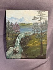 Antique Folk Art Oil on