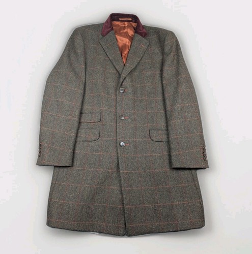Santinelli tweed covert coat - santinelli,