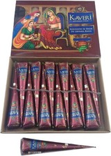 WHOLESALE PRICE,  KAVARI DEEP DARK BROWN Henna BRIDAL Cones + designs 100% FRESH