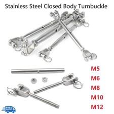 M5-M12 Stainless Steel Turnbuckle Jaw Wire Rope Fork Rigging Screw Bottle Screws