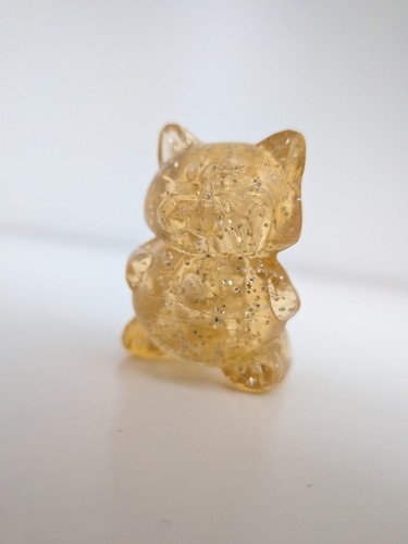 Cat gold amber sparkles - gold/amber,