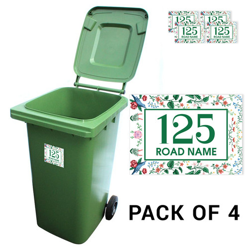 Wheelie bin stickers numbers - bin,