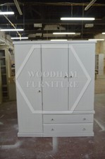HANDMADE CAMBRIDGE TRIPLE 2 DRAWER FULL DOOR WARDROBE WHITE (NOT FLATPACKED)