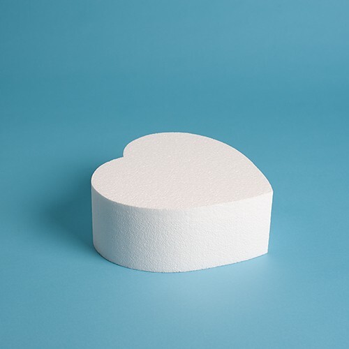 Polystyrene heart cake dummy - heart,