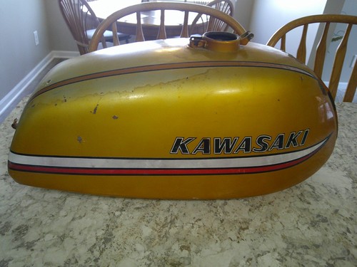 1973 kawasaki 750 gas - 1973, tank
