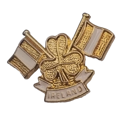 Ireland gold tone badge - gold, irish