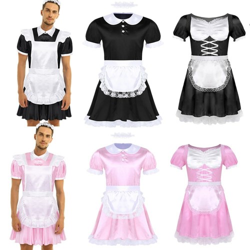 Sissy satin french maid - satin,