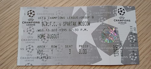 Ticket 1995 blackburn rovers - 1995,