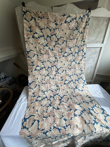Vintage fabric blue cotton - vintage,