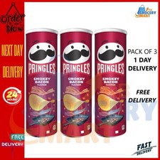 3 x Pringles Smoky Bacon