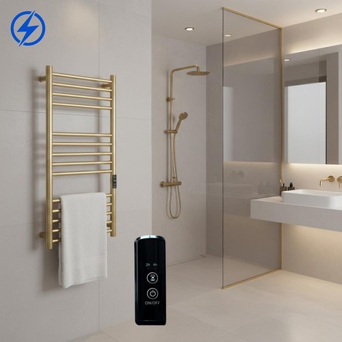 Electric brass towel - brass, dry