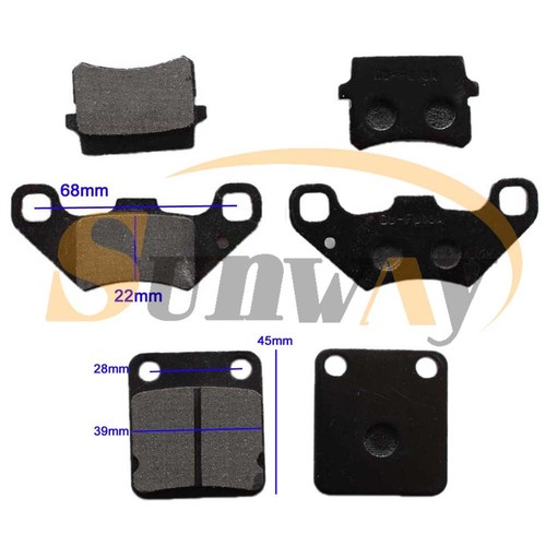 Front rear brake pad - front, for