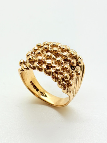 9ct yellow solid gold row - solid, 4