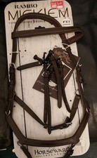 Micklem Rambo Competition  Bridle Dark havana ,Pony .New old stock