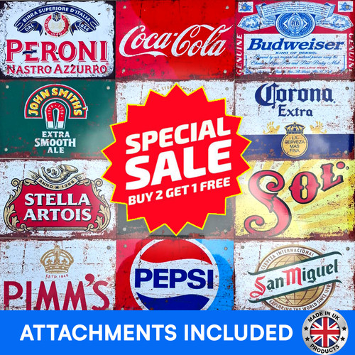 Large metal signs shed - metal, pub