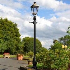 3.2m Cast Iron Antique Brass Dorchester Victorian Lantern & Lamp Post Set