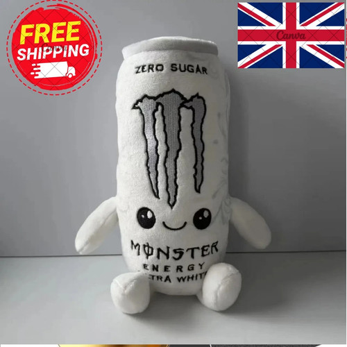 White energy drink can - can, plush