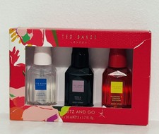 Ted Baker Trio Body Spray Set Violet Rose And Cassis, Raspberry Blossom New Gift