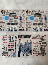 2x Greys Anatomy 16oz Uv DTF Cup Wrap Transfer Decal Sticker