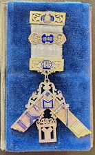 Sterling silver 1940 Masonic Free Mason Past Master “Jewel” medal