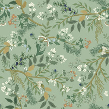 Green Leaves Wallpaper, Vintage Plants Flower Wallpaper, Floral Wall Paper (44X3