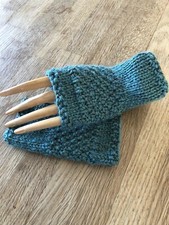 Ladies Fingerless Gloves Hand Warmers Mittens Emerald New Wrist Warmers Gift