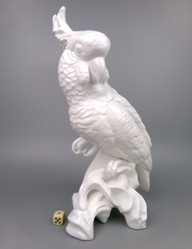 Large cockatoo parrot figurine - cockatoo,