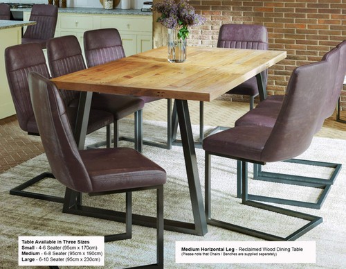 Dining table reclaimed wood - dining,