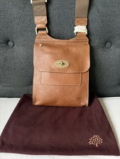 NEW Mulberry Small Antony Messenger Handbag Oak Leather Brass Hardware Dust Bag