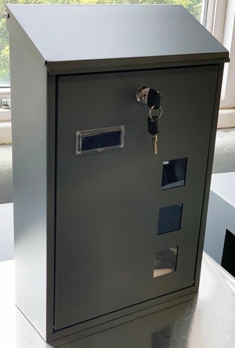 Large steel post box postbox - post,