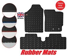 Tailored 3mm Rubber Carpet Car Mats Toyota Yaris 2006 to 2011  & 2 Clips