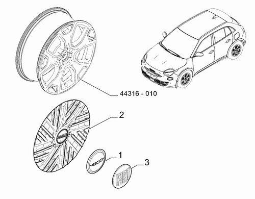 Genuine fiat alloy wheel - genuine,