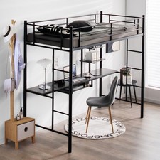 Single Metal Loft Bed Frame
