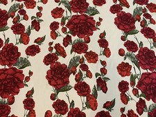 Laura Ashley Roselie Cranberry Fabric SOLD PER METRE  😊
