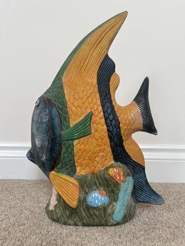 Large hand painted vintage
