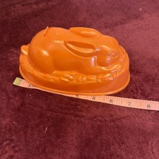 VINTAGE ORANGE RABBIT SHAPED