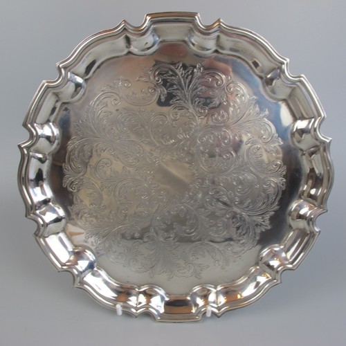 Silver plated tray round - silver,