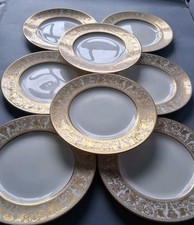 8 X WEDGWOOD FLORENTINE GOLD