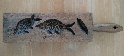 Vintage large wooden - vintage, fish