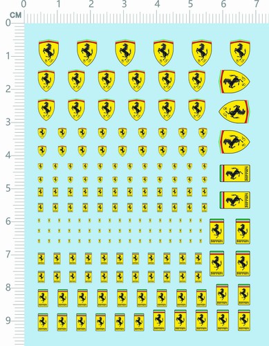 Water slide decals ferrari - decals,