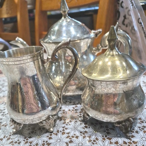 Vintage etched silver - etched,