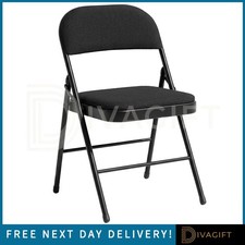 BLACK FABRIC FOLDING CHAIR