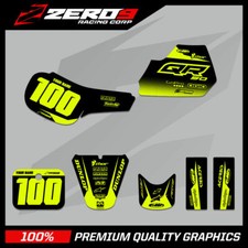 HONDA QR 50 MOTOCROSS GRAPHICS MX GRAPHICS KIT BLOCK BLK/YEL-F