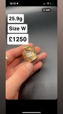 9ct Gold Saddle Ring-size w