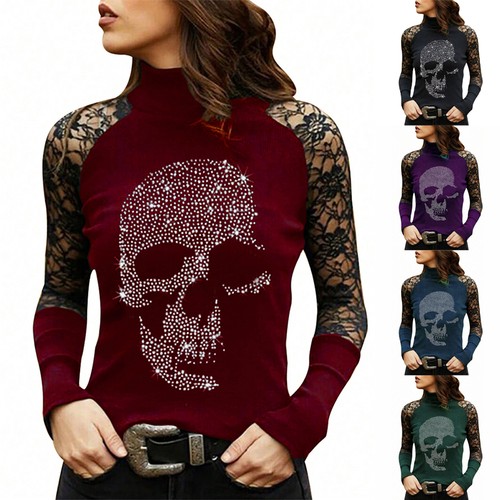 Womens gothic lace skull - gothic,